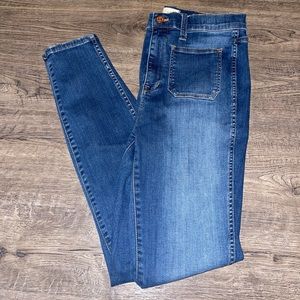 Madewell High Waisted Sailor Jeans 29 Women's 8 Tapered Exposed Front Pockets